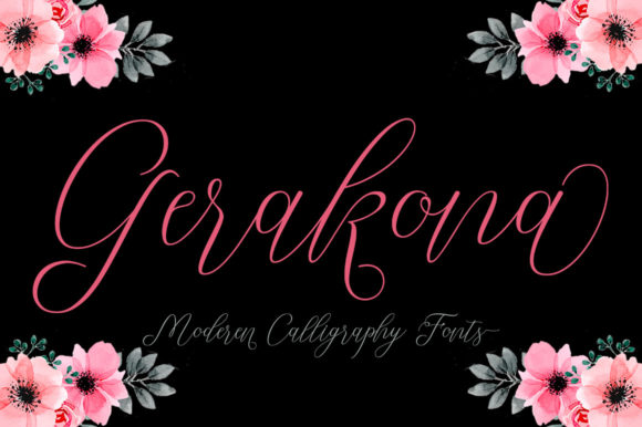 Gerakona Script Font for Elegant Small Business Branding