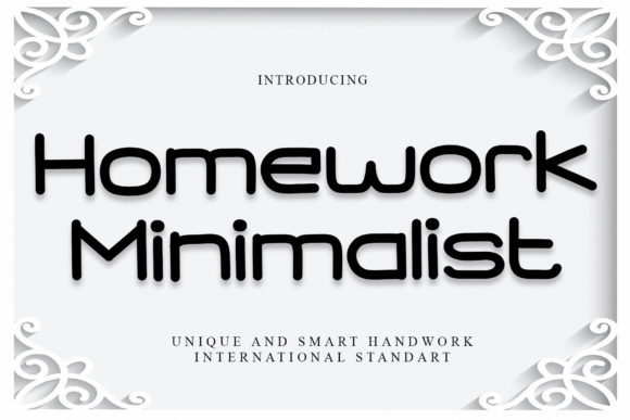 Homework Minimalist Typeface for Editorial Design