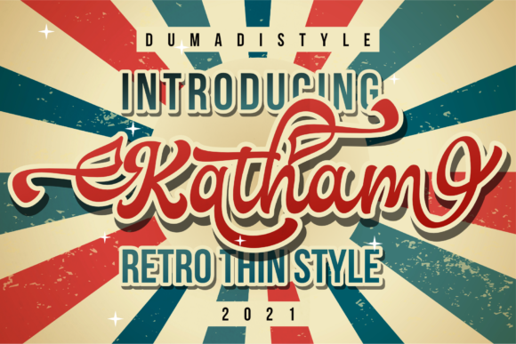 Katham: The Retro Script Font for Polished Brand Identity