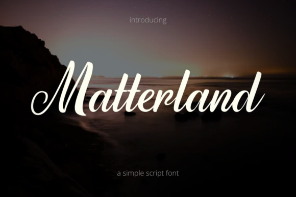 Matterland Typeface Review: A Romantic Script for Brand Identity
