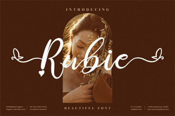 Rubie: A Delicate Script Font for Editorial Design