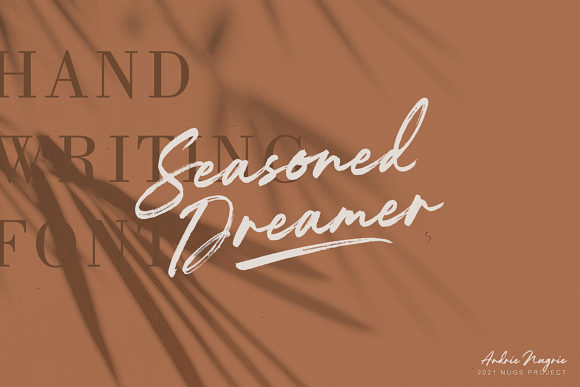 Seasoned Dreamer Brushed Script Font for Handmade Brands