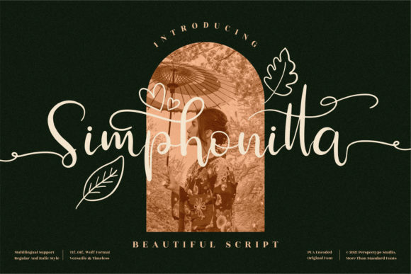 Simphonitta: A Refined Script Font for Elegant Editorial Design