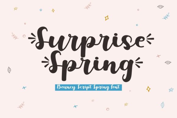 Surprise Spring Typeface: A Whimsical Script for Handmade Branding